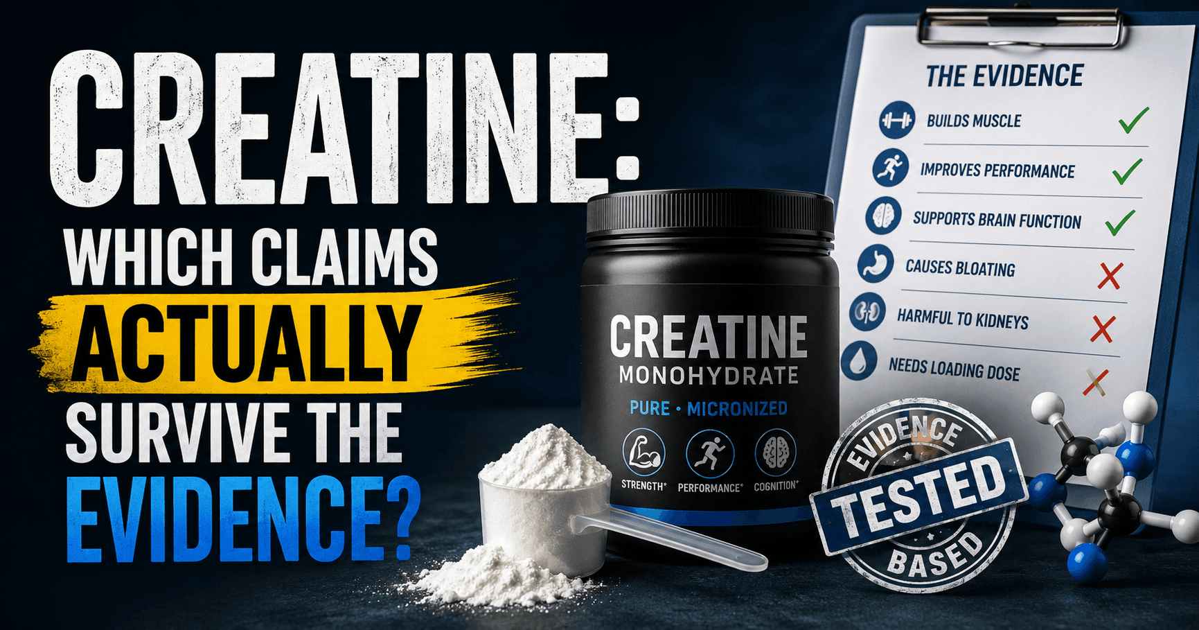 Creatine evidence investigation cover illustration